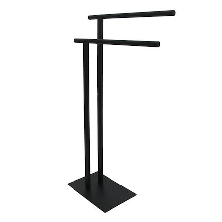 Kingston Kingston SCC6030 Freestanding Double Towel Rack; Matte Black SCC6030